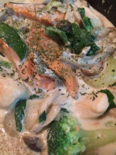 ★簡単★鮭とキノコ&冷凍野菜の豆乳煮-レシピのメイン写真