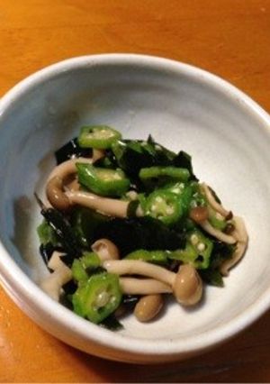 オクラとしめじの梅ポン和え-レシピのメイン写真