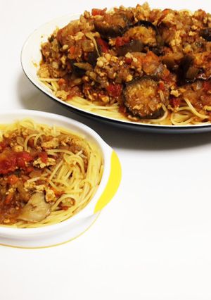 幼児食 トマトとナスのパスタ-レシピのメイン写真
