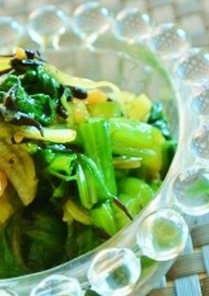 簡単なめたけ和えほうれん草☆鉄分補給に♪-レシピのメイン写真