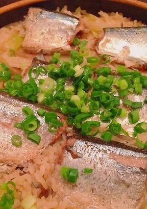 焼きさんまとミョウガの炊き込みご飯-レシピのメイン写真