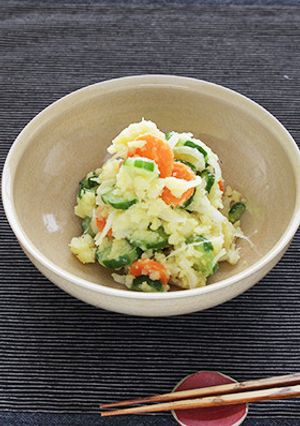 レンジで簡単☆カレー味のポテトサラダ-レシピのメイン写真