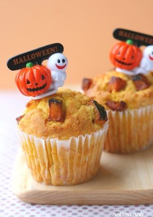 秘密にしたい☆ハロウィンかぼちゃマフィン-レシピのメイン写真
