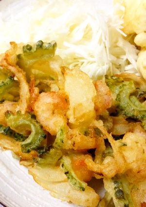 ゴーヤと小エビのかき揚げ-レシピのメイン写真