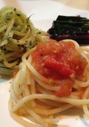 あっという間ジェノベーゼ&トマトソース-レシピのメイン写真