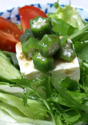 豆腐とオクラのサラダ　わさびドレッシング-レシピのメイン写真