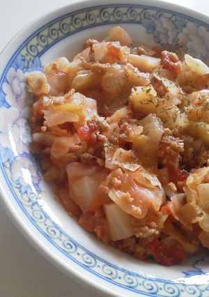 キャベツと挽き肉のトマト煮-レシピのメイン写真