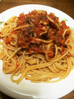 独り暮らし*ハムでミートソースパスタ-レシピのメイン写真