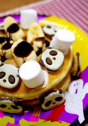 さくさくぱんだ　de デコレホットケーキ-レシピのメイン写真