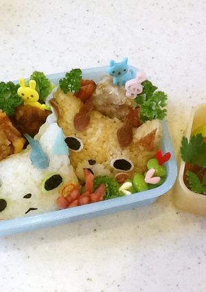 妖怪☆コマさんとこまじろうのキャラ弁☆-レシピのメイン写真