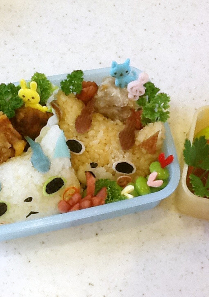 妖怪☆コマさんとこまじろうのキャラ弁☆-レシピのメイン写真