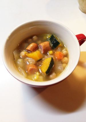 具沢山☆ひよこ豆のハーブコンソメスープ-レシピのメイン写真