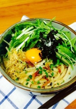 桜えび香味油の♡絶品まぜうどん-レシピのメイン写真