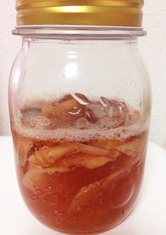 桃の皮・種で自家製天然酵母-レシピのメイン写真