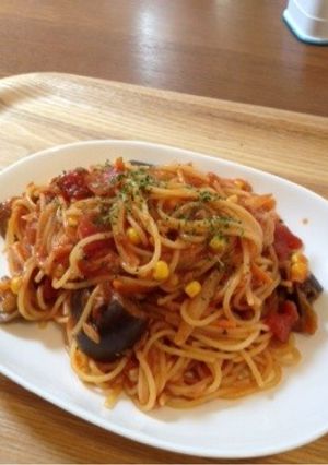 フライパンひとつ♪ツナトマスパゲティ-レシピのメイン写真
