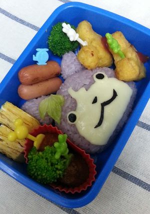 妖怪ウォッチ『ブドウニャン』のキャラ弁-レシピのメイン写真