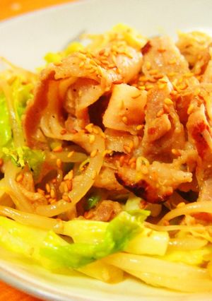 お野菜たっぷり♪豚肉のわさぽん蒸し焼き☆-レシピのメイン写真