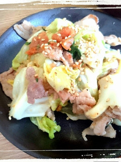 豚肉とキャベツの梅和え-レシピのメイン写真