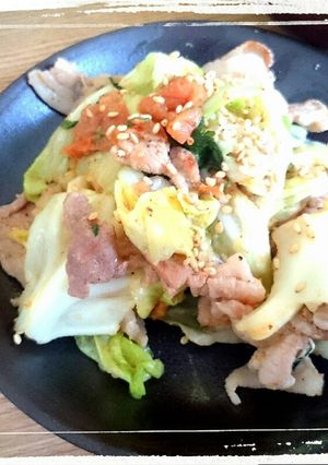 豚肉とキャベツの梅和え-レシピのメイン写真