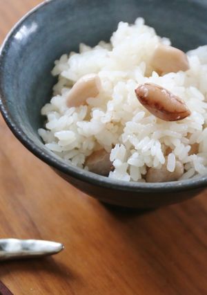 旬限定！シンプル落花生ご飯-レシピのメイン写真