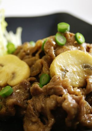 美味しい！マッシュルームで生姜焼き♪-レシピのメイン写真