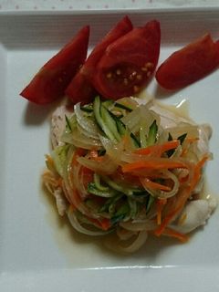 蒸し鶏の和風マリネ-レシピのメイン写真