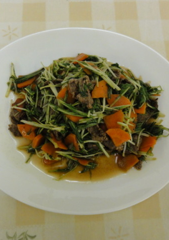 牛肉と水菜の煮物-レシピのメイン写真