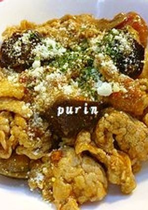 即席♪豚肉とナスのトマト煮-レシピのメイン写真