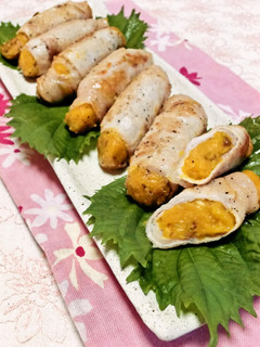 リメイク☆かぼちゃの豚肉巻き♪-レシピのメイン写真