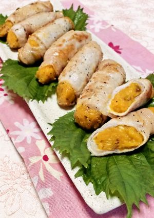 リメイク☆かぼちゃの豚肉巻き♪-レシピのメイン写真