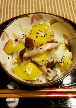秋！さつまいも＆しめじの炊き込みご飯♪-レシピのメイン写真