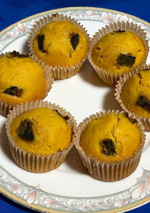 かぼちゃの煮物カップケーキ-レシピのメイン写真