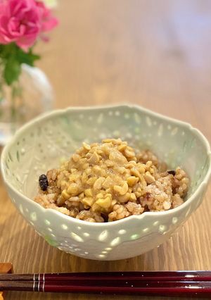 雑穀米とひきわり納豆の塩納豆ごはん-レシピのメイン写真