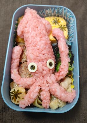ダイオウイカ弁当☆深海生物キャラ弁-レシピのメイン写真