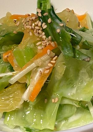 キャベツと晩柑の味噌ヨーグルトわさび和え-レシピのメイン写真