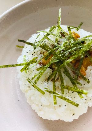 毎日のしろごはん●かき揚げの天むす風-レシピのメイン写真