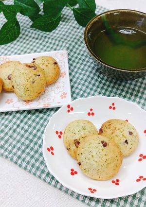 チョコチップ入り お茶クッキー-レシピのメイン写真
