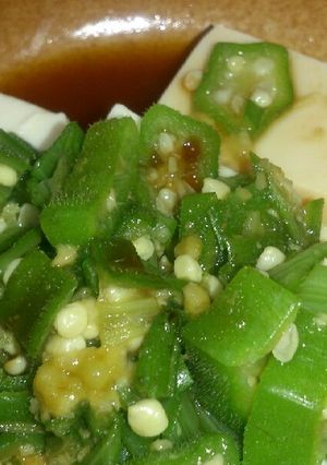 簡単!!オクラと豆腐のわさび醤油-レシピのメイン写真
