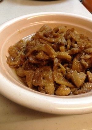 お酒のアテ、鶏皮(とりかわ)煮♪-レシピのメイン写真