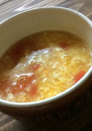 トマトと卵のスープ-レシピのメイン写真