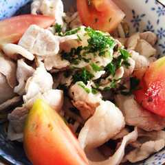 รูปของ 簡単 豚肉細切れでも冷しゃぶ サラダ