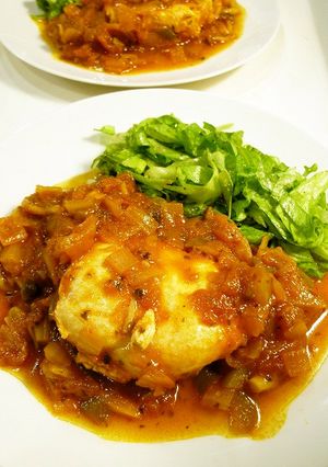 ヘルシー！ジューシーチキンのトマト煮-レシピのメイン写真