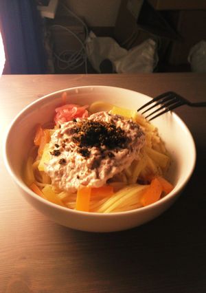 競演！チーズと生姜によるツナマヨパスタ-レシピのメイン写真