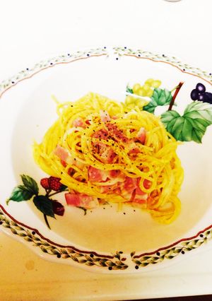 ☆フライパンでカルボナーラ☆-レシピのメイン写真