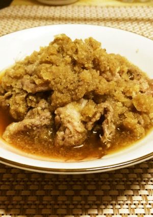 超簡単！豚肉のみぞれ煮　和梨りんご風味？-レシピのメイン写真