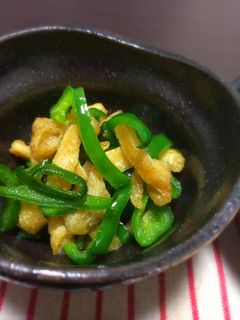 ピーマンと揚げの甘辛炒め-レシピのメイン写真