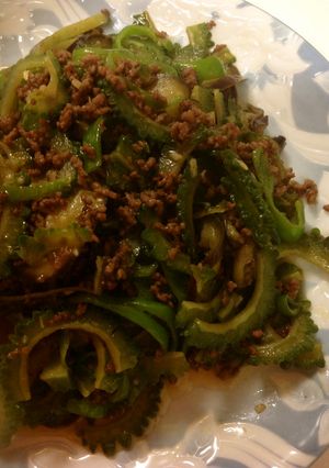 ナスと苦瓜の豆板醤炒め-レシピのメイン写真