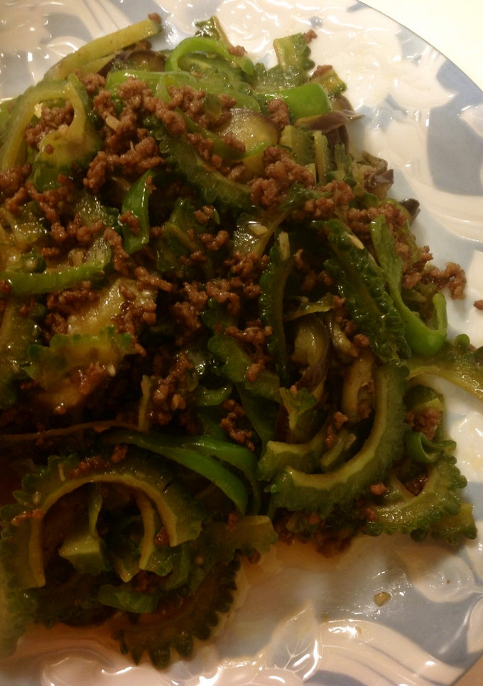 ナスと苦瓜の豆板醤炒め-レシピのメイン写真