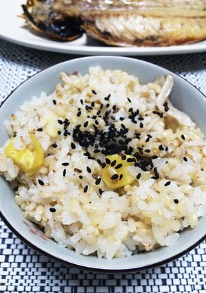 玄米で栗ご飯！-レシピのメイン写真