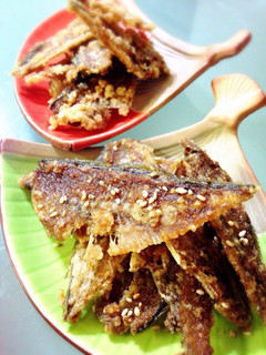 パリパリ鯵の骨せんべいごま風味-レシピのメイン写真